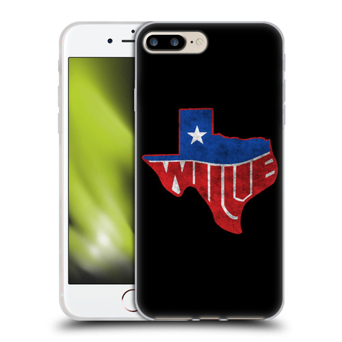 Willie Nelson Grunge Texas Soft Gel Case for Apple iPhone 7 Plus / iPhone 8 Plus