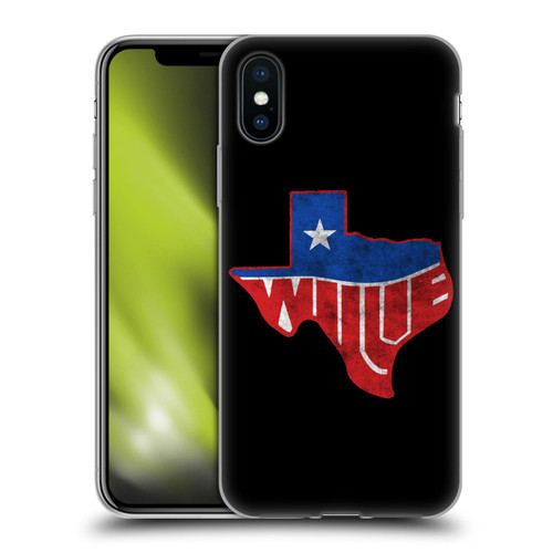 Willie Nelson Grunge Texas Soft Gel Case for Apple iPhone X / iPhone XS