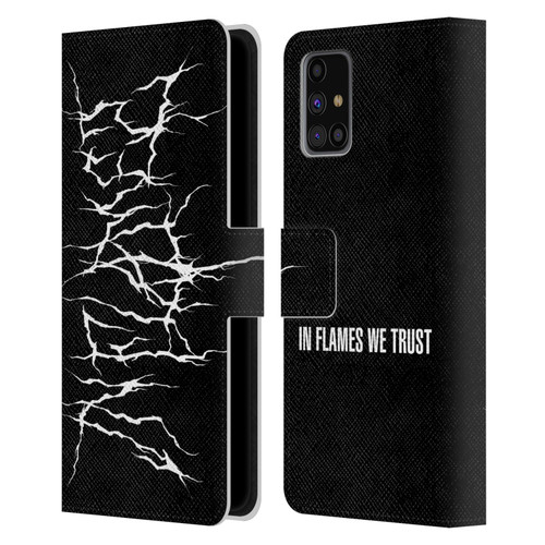 In Flames Metal Grunge Metal Logo Leather Book Wallet Case Cover For Samsung Galaxy M31s (2020)