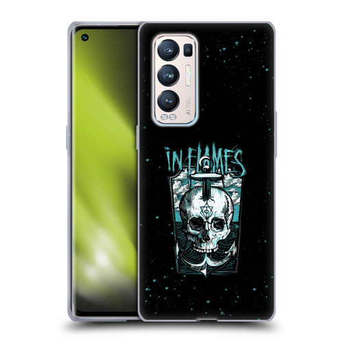 In Flames Metal Grunge Anchor Skull Soft Gel Case for OPPO Find X3 Neo / Reno5 Pro+ 5G