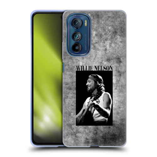 Willie Nelson Grunge Black And White Soft Gel Case for Motorola Edge 30