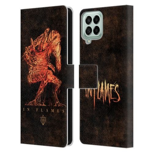 In Flames Metal Grunge Creature Leather Book Wallet Case Cover For Samsung Galaxy M53 (2022)
