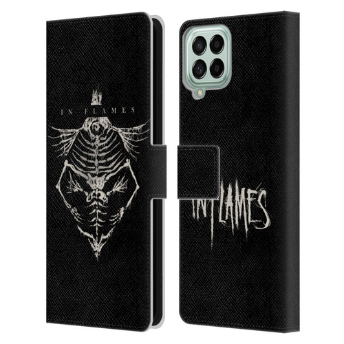 In Flames Metal Grunge Jesterhead Bones Leather Book Wallet Case Cover For Samsung Galaxy M53 (2022)