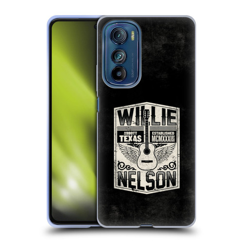 Willie Nelson Grunge Flying Guitar Soft Gel Case for Motorola Edge 30