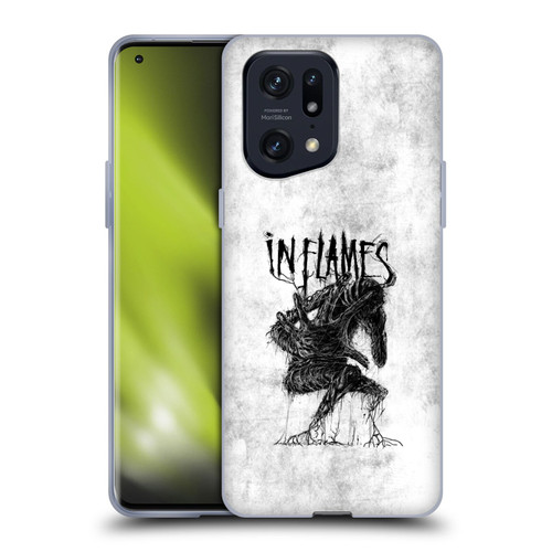 In Flames Metal Grunge Big Creature Soft Gel Case for OPPO Find X5 Pro