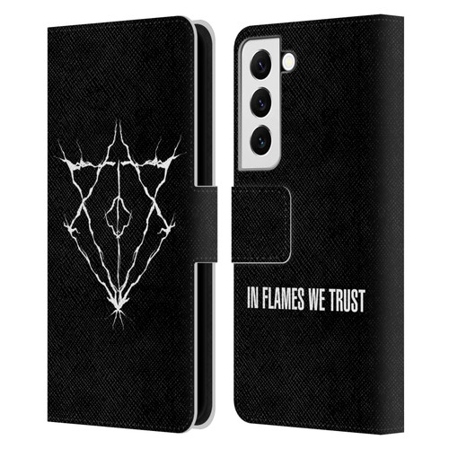 In Flames Metal Grunge Jesterhead Logo Leather Book Wallet Case Cover For Samsung Galaxy S22 5G
