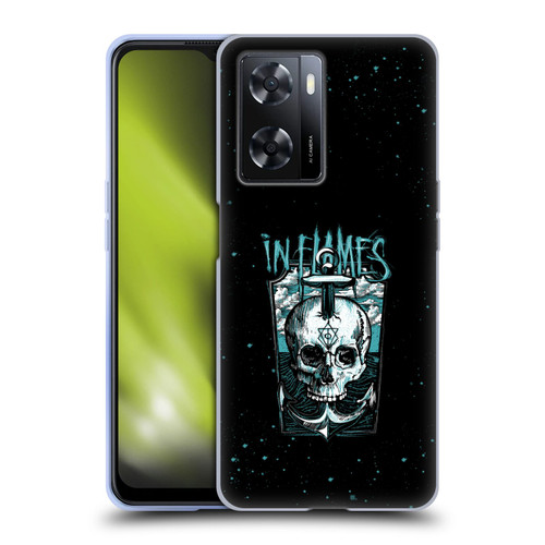 In Flames Metal Grunge Anchor Skull Soft Gel Case for OPPO A57s
