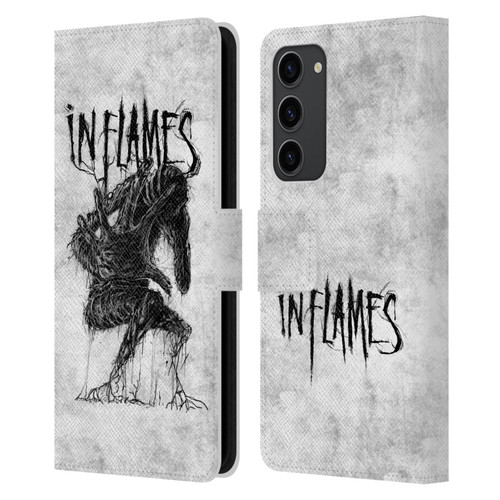 In Flames Metal Grunge Big Creature Leather Book Wallet Case Cover For Samsung Galaxy S23+ 5G