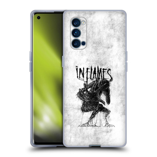 In Flames Metal Grunge Big Creature Soft Gel Case for OPPO Reno 4 Pro 5G