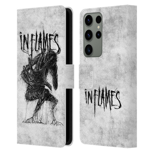 In Flames Metal Grunge Big Creature Leather Book Wallet Case Cover For Samsung Galaxy S23 Ultra 5G