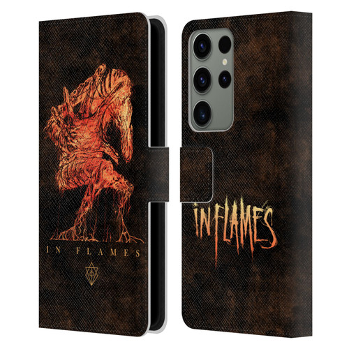 In Flames Metal Grunge Creature Leather Book Wallet Case Cover For Samsung Galaxy S23 Ultra 5G