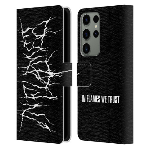 In Flames Metal Grunge Metal Logo Leather Book Wallet Case Cover For Samsung Galaxy S23 Ultra 5G