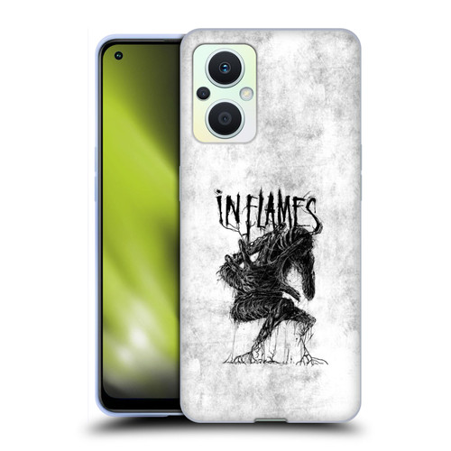 In Flames Metal Grunge Big Creature Soft Gel Case for OPPO Reno8 Lite