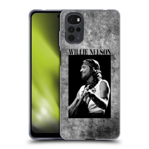 Willie Nelson Grunge Black And White Soft Gel Case for Motorola Moto G22