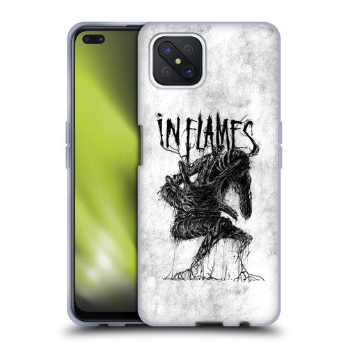 In Flames Metal Grunge Big Creature Soft Gel Case for OPPO Reno4 Z 5G