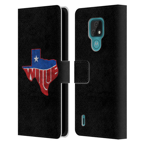 Willie Nelson Grunge Texas Leather Book Wallet Case Cover For Motorola Moto E7