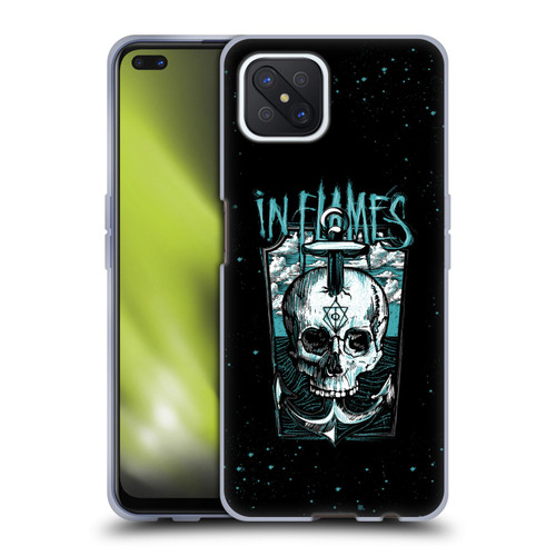 In Flames Metal Grunge Anchor Skull Soft Gel Case for OPPO Reno4 Z 5G