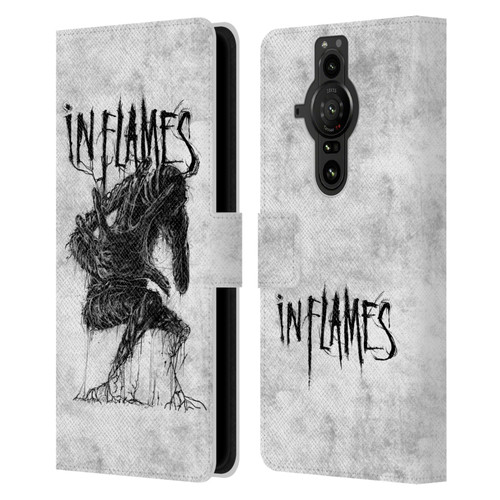 In Flames Metal Grunge Big Creature Leather Book Wallet Case Cover For Sony Xperia Pro-I