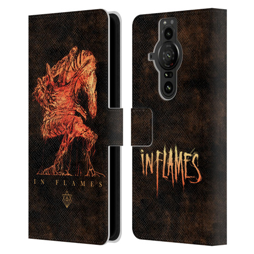 In Flames Metal Grunge Creature Leather Book Wallet Case Cover For Sony Xperia Pro-I