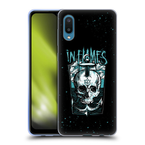 In Flames Metal Grunge Anchor Skull Soft Gel Case for Samsung Galaxy A02/M02 (2021)
