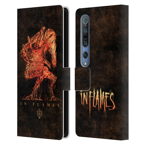 In Flames Metal Grunge Creature Leather Book Wallet Case Cover For Xiaomi Mi 10 5G / Mi 10 Pro 5G