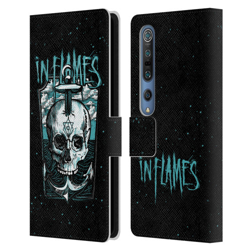 In Flames Metal Grunge Anchor Skull Leather Book Wallet Case Cover For Xiaomi Mi 10 5G / Mi 10 Pro 5G