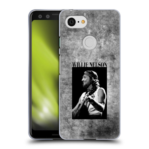 Willie Nelson Grunge Black And White Soft Gel Case for Google Pixel 3