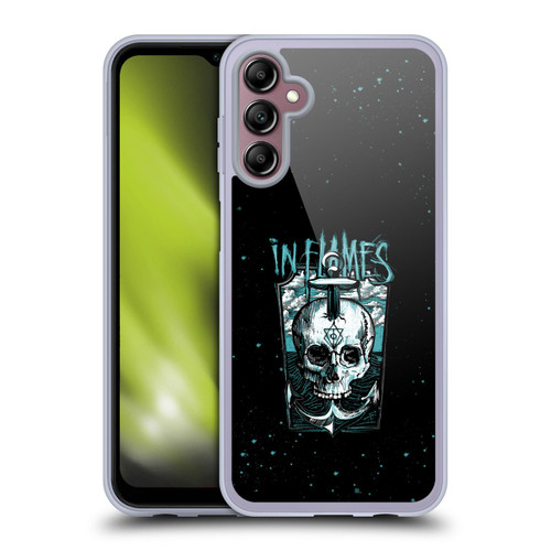 In Flames Metal Grunge Anchor Skull Soft Gel Case for Samsung Galaxy A14 5G