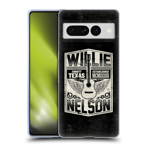 Willie Nelson Grunge Flying Guitar Soft Gel Case for Google Pixel 7 Pro