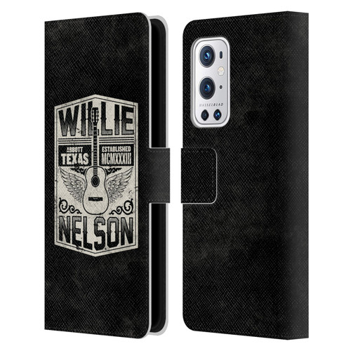 Willie Nelson Grunge Flying Guitar Leather Book Wallet Case Cover For OnePlus 9 Pro