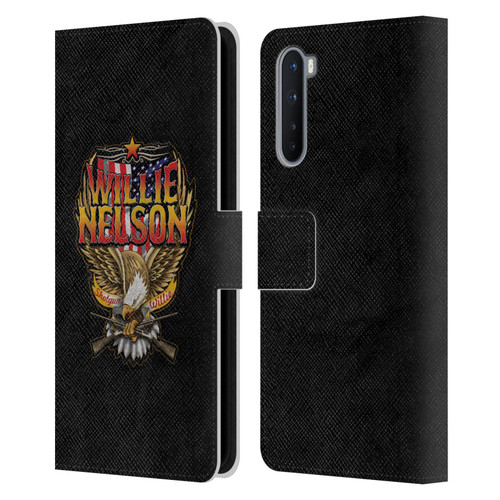 Willie Nelson Grunge Eagle Leather Book Wallet Case Cover For OnePlus Nord 5G