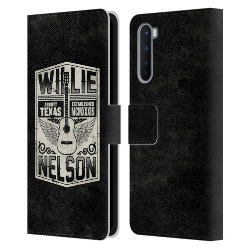 Willie Nelson Grunge Flying Guitar Leather Book Wallet Case Cover For OnePlus Nord 5G