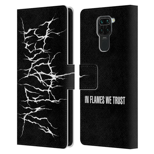 In Flames Metal Grunge Metal Logo Leather Book Wallet Case Cover For Xiaomi Redmi Note 9 / Redmi 10X 4G
