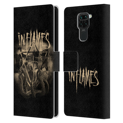 In Flames Metal Grunge Octoflames Leather Book Wallet Case Cover For Xiaomi Redmi Note 9 / Redmi 10X 4G