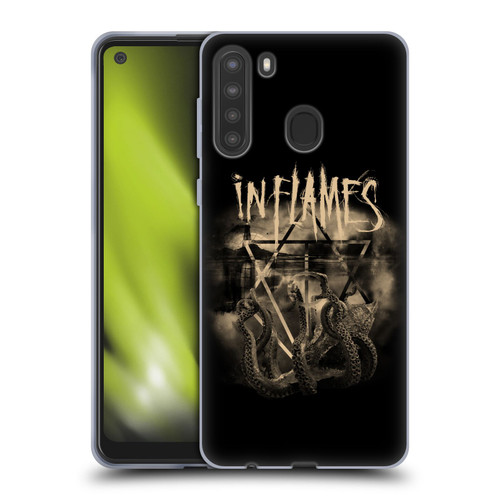 In Flames Metal Grunge Octoflames Soft Gel Case for Samsung Galaxy A21 (2020)