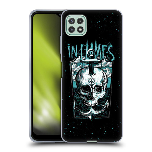 In Flames Metal Grunge Anchor Skull Soft Gel Case for Samsung Galaxy A22 5G / F42 5G (2021)