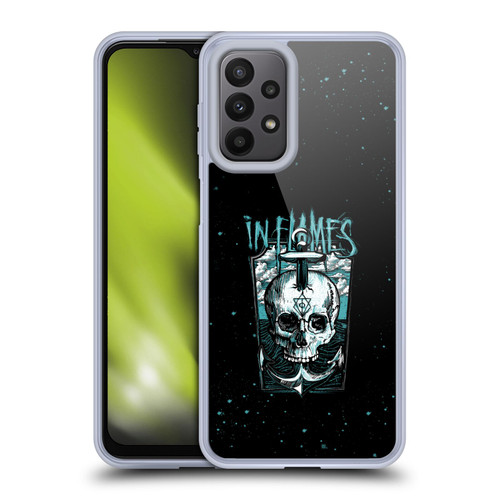 In Flames Metal Grunge Anchor Skull Soft Gel Case for Samsung Galaxy A23 / 5G (2022)