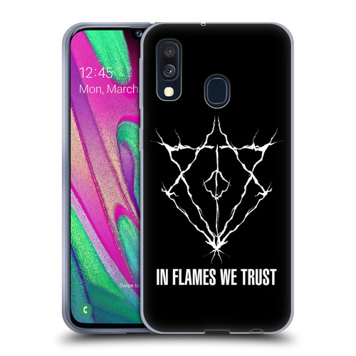 In Flames Metal Grunge Jesterhead Logo Soft Gel Case for Samsung Galaxy A40 (2019)