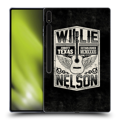 Willie Nelson Grunge Flying Guitar Soft Gel Case for Samsung Galaxy Tab S8 Ultra