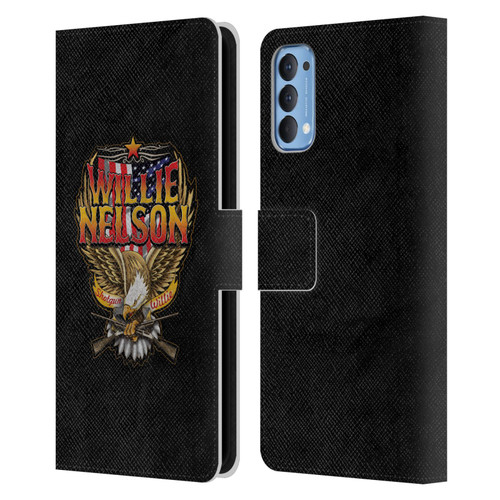 Willie Nelson Grunge Eagle Leather Book Wallet Case Cover For OPPO Reno 4 5G