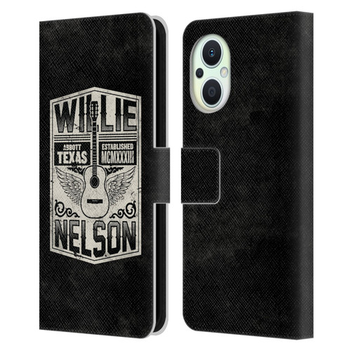 Willie Nelson Grunge Flying Guitar Leather Book Wallet Case Cover For OPPO Reno8 Lite