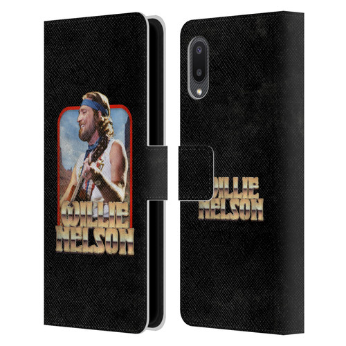 Willie Nelson Grunge Vintage Leather Book Wallet Case Cover For Samsung Galaxy A02/M02 (2021)