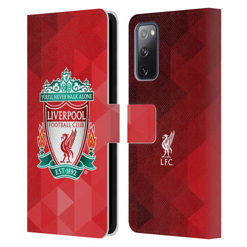 Liverpool Football Club Crest 1 Red Geometric 1 Leather Book Wallet Case Cover For Samsung Galaxy S20 FE / 5G
