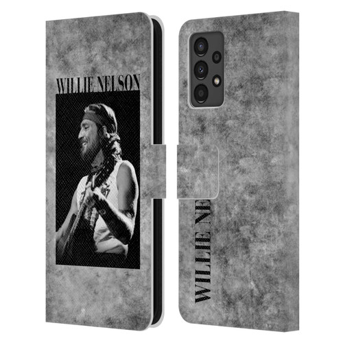 Willie Nelson Grunge Black And White Leather Book Wallet Case Cover For Samsung Galaxy A13 (2022)