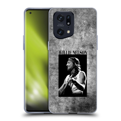 Willie Nelson Grunge Black And White Soft Gel Case for OPPO Find X5 Pro