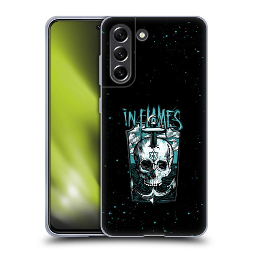 In Flames Metal Grunge Anchor Skull Soft Gel Case for Samsung Galaxy S21 FE 5G