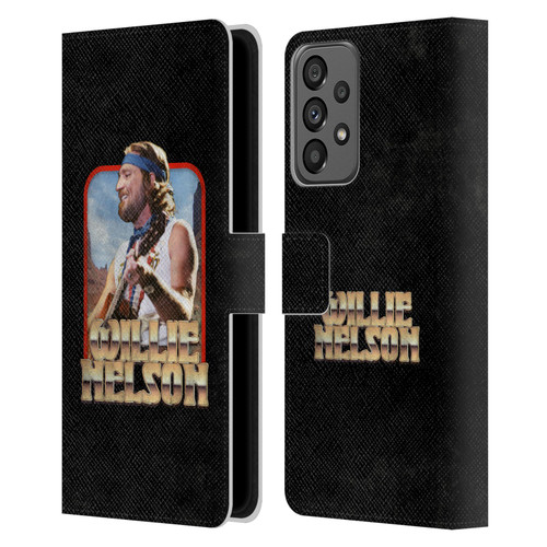 Willie Nelson Grunge Vintage Leather Book Wallet Case Cover For Samsung Galaxy A73 5G (2022)