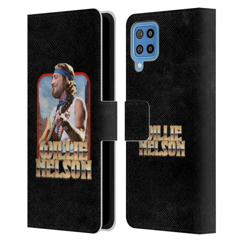 Willie Nelson Grunge Vintage Leather Book Wallet Case Cover For Samsung Galaxy F22 (2021)