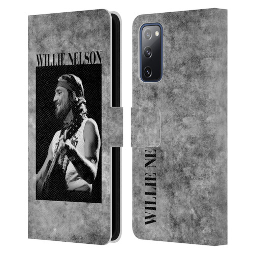 Willie Nelson Grunge Black And White Leather Book Wallet Case Cover For Samsung Galaxy S20 FE / 5G