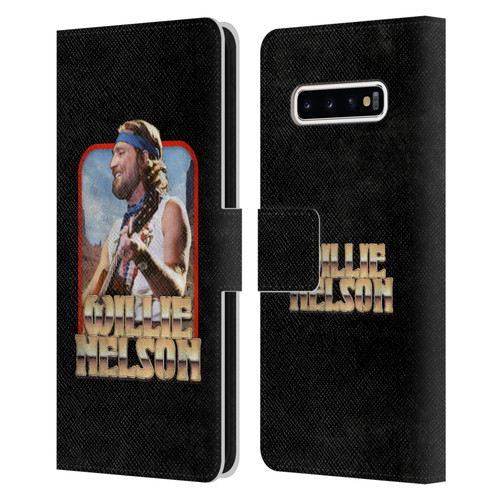 Willie Nelson Grunge Vintage Leather Book Wallet Case Cover For Samsung Galaxy S10+ / S10 Plus